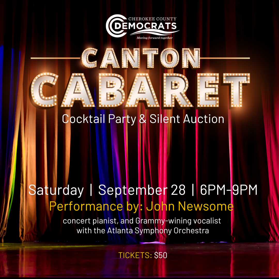 Canton Cabaret, Cocktail Party and Silent Auction. Saturday, September 28, 6-9pm