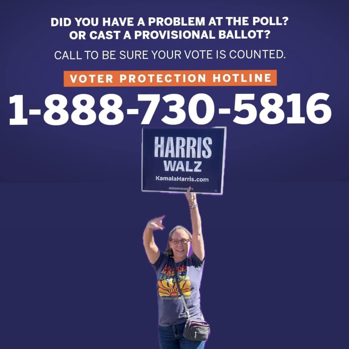 Voter Hotline 1-888-730-5816