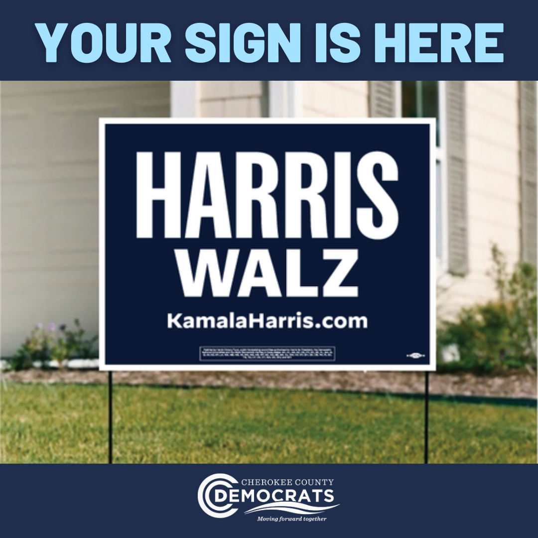 Harris Walz Signs are here