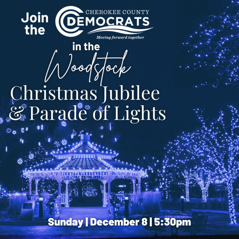 Woodstock Christmas Jubilee & Parade of Lights. Sunday December 8, 5:30pm